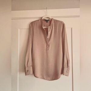 Banana Republic Factory Beige Satin Blouse